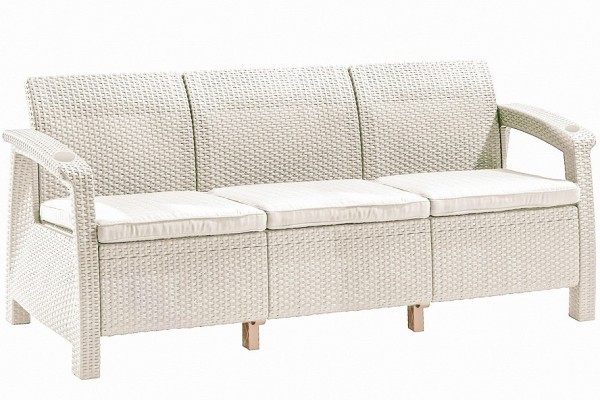 Трёхместный диван  Yalta Sofa 3 Seat белый купить в Бронницах
