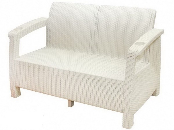 Двухместный диван Yalta Sofa Seаt белый купить в Бронницах