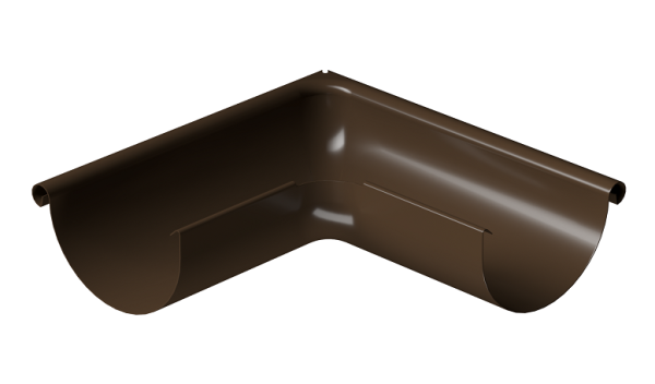 Угол внешний 90° D125 Döcke STAL PREMIUM Каштан, (RAL 8017) купить в Бронницах