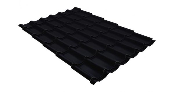 Металлочерепица классик GL 0,5 Velur20 RAL 9005 черный купить в Бронницах