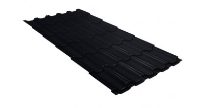 Металлочерепица квинта плюс GL 0,5 Quarzit lite RAL 9005 черный