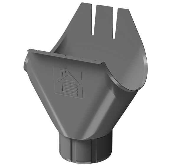 Воронка желоба D125 Döcke STAL PREMIUM Графит, (RAL 7024) купить в Бронницах