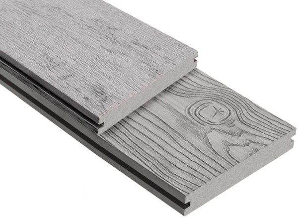 Террасная доска ДПК Outdoor 3D полнотелая STORM/OCEAN GREY серая микс купить в Бронницах