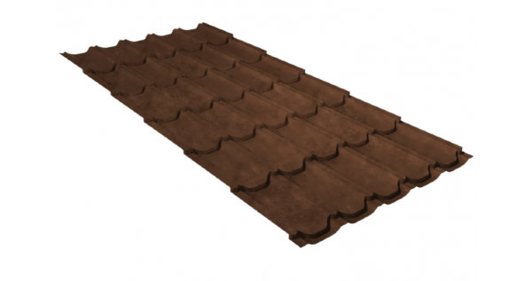Металлочерепица квинта плюс GL 0,5 Safari Twincolor Brown купить в Бронницах
