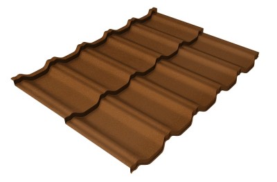 Металлочерепица модульная Квинта Uno Grand Line c 3D резом 0,5 Quarzit Cuprum Steel