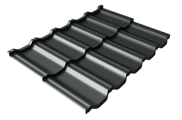 Металлочерепица модульная Квинта Uno Grand Line c 3D резом 0,5 Satin RAL 7016 антрацитово-серый купить в Бронницах