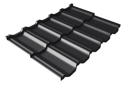 Металлочерепица модульная Квинта Uno Grand Line c 3D резом 0,5 Rooftop Matte RAL 9005 черный купить в Бронницах