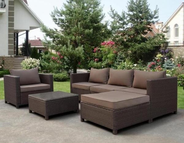 Комплект мебели AFINA плетеной из иск. ротанга YR821A Brown/Beige купить в Бронницах