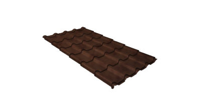 Металлочерепица камея 0,45 Safari Twincolor Brown