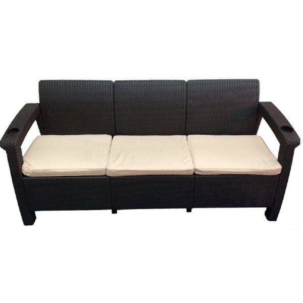Трёхместный диван  Yalta Sofa 3 Seat венге купить в Бронницах
