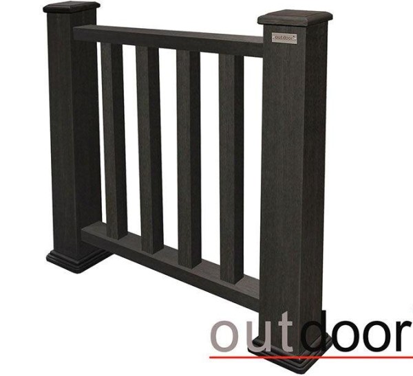 Ограждение из ДПК Outdoor Классик 3D STORM чёрный купить в Бронницах