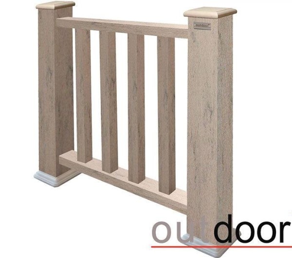 Ограждение из ДПК Outdoor Классик 3D STORM серый микс купить в Бронницах