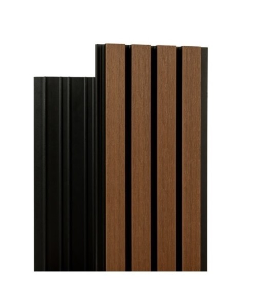 Фасадная реечная панель Ecodecking Скай коэкструзия 200х20х3000 Тик купить в Бронницах