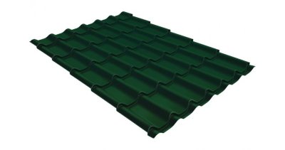 Металлочерепица классик GL 0,5 Velur20 RAL 6005 зеленый мох