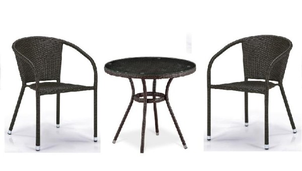 Комплект плетеной мебели AFINA из иск. ротанга Асоль-7 T282ANT/Y137C-W53 Brown 2Pcs купить в Бронницах