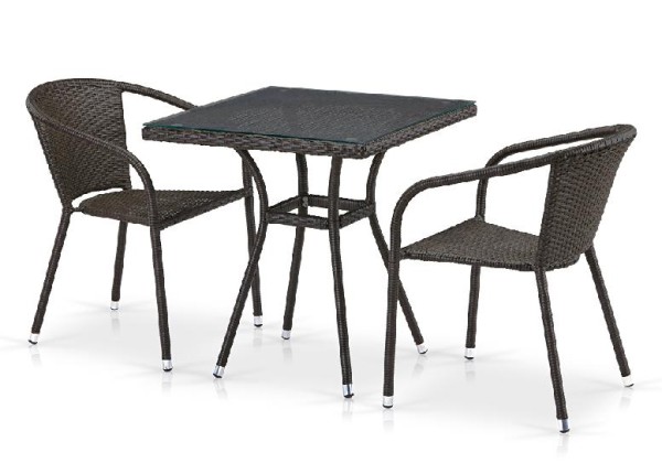 Комплект плетеной мебели AFINA из иск. ротанга T282BNT/Y137C-W53 Brown 2Pcs купить в Бронницах