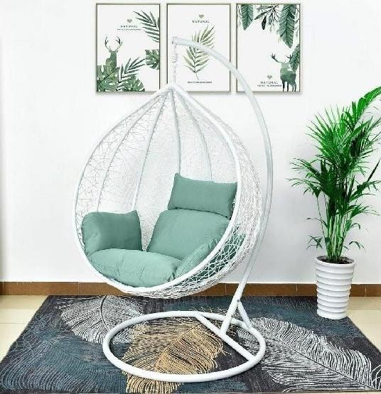 Кресло Подвесное из искусственного ротанга AFM-168A-XL White/Green купить в Бронницах