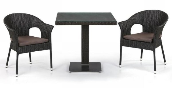 Комплект плетеной мебели AFINA из иск. ротанга T605SWT/Y79A-W53 Brown 2Pcs купить в Бронницах