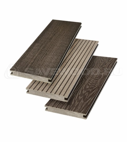 Террасная доска SW Fraxinus (R) полнотелая «SaveWood» Темно-коричневый купить в Бронницах