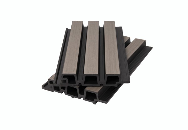 Фасадная панель брусковая двухцветная co-extrusion, snow mix купить в Бронницах