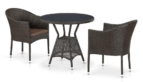 Комплект плетеной мебели AFINA из иск. ротанга T707ANS/Y350-W53 Brown 2Pcs купить в Бронницах