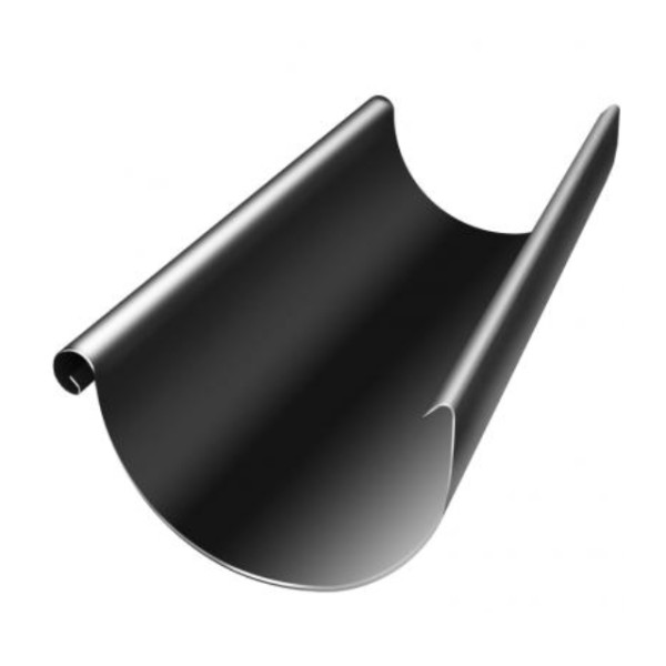 Водосток Grand Line 125x90 – Желоб 3м RAL 9005 купить в Бронницах