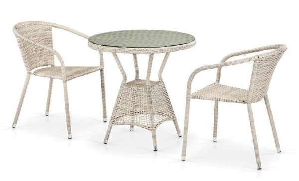 Комплект плетеной мебели AFINA из иск. ротанга T705ANT/Y137C-W85 Latte 2Pcs купить в Бронницах