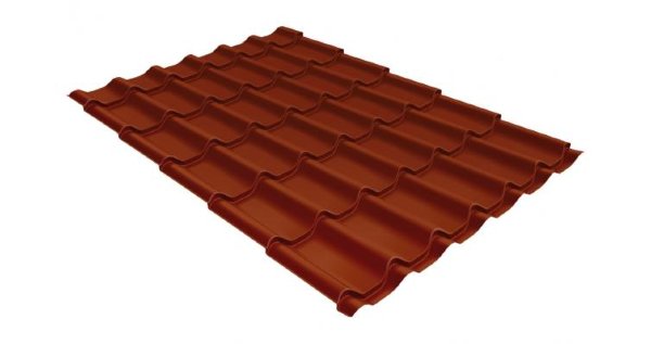 Металлочерепица классик 0,5 Satin RAL 8004 терракота купить в Бронницах