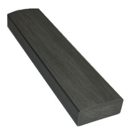 Лавочный брус Ecodecking Некст полнотелый брашированный 70х35 графит (под заказ) купить в Бронницах