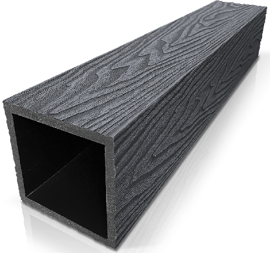 Столб ДПК 3D GardenParkett фактура дерева Графит купить в Бронницах