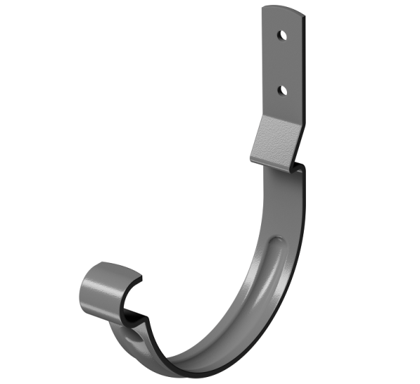 Карнизный крюк короткий (гнутый) D125 Döcke STAL PREMIUM Графит, (RAL 7024) купить в Бронницах
