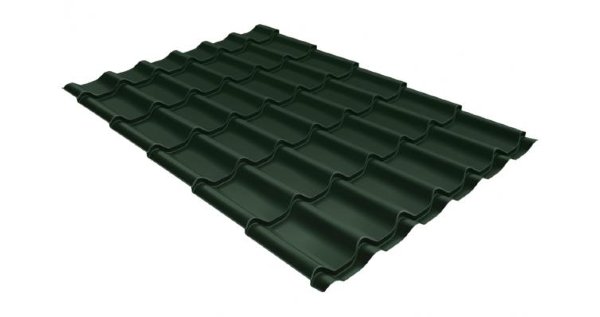 Металлочерепица классик 0,5 Satin RR 11 темно-зеленый купить в Бронницах