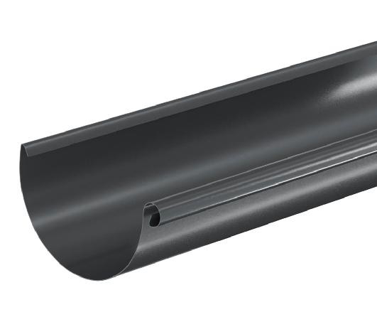 Водосток Aquasistem, система 125x90 - Водосточный желоб 3.00м RAL 7024 Тёмно-серый купить в Бронницах